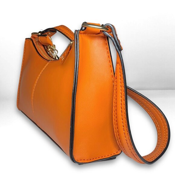 Steve Madden—Vegan Leather Shoulder Bag & 2 Bag Charms—Burnt Orange *NWT* - Picture 6 of 11